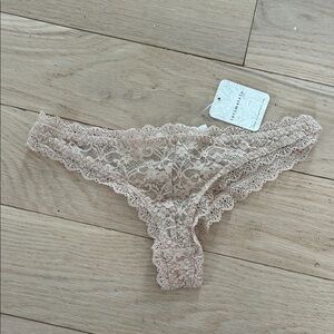 NWT Free People Lace Thong in‎ Blush XS